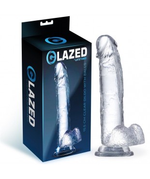 Dildo Realista con Testiculos Material Cristalino 155 cm