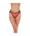 Tanga Abierto Rojo y Negro Talla unica