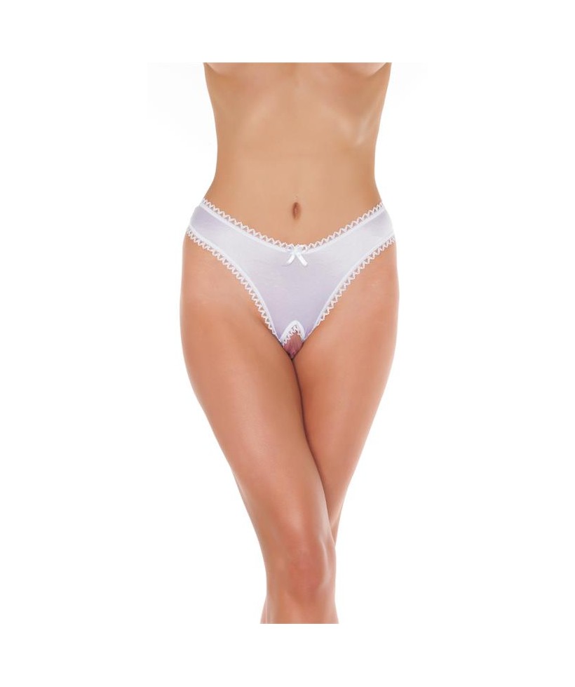 Tanga Abierto Blanco Talla unica