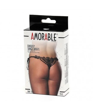 Tanga Fantasia Negro Talla Unica