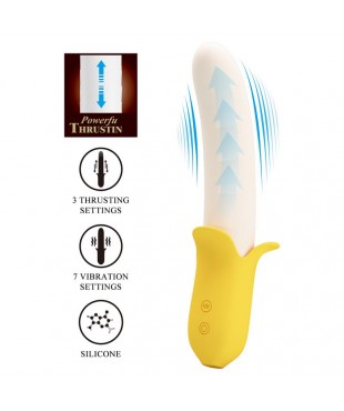 Banana Geek Vibrador con Thrusting USB