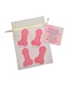 Set de 4 Mini Jabones con Forma de Pene Rosa Aromatizados