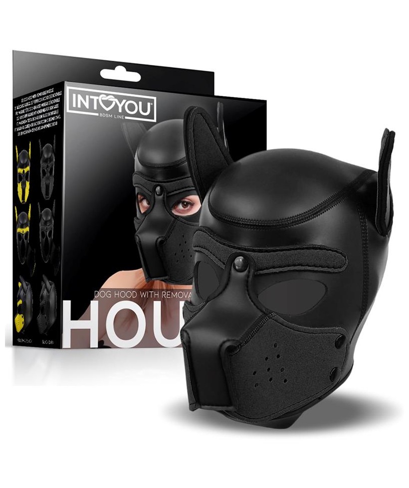 Hound Mascara de Perro Neopreno Hocico Extraible Negro Talla unica