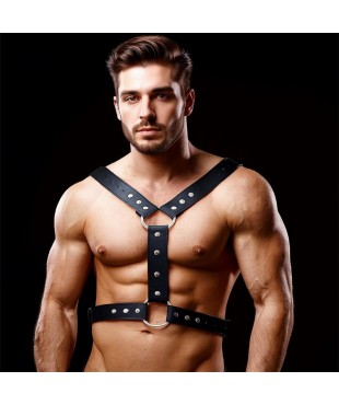 Fabrio Arnés Masculino para Bondage Cuero Vegano