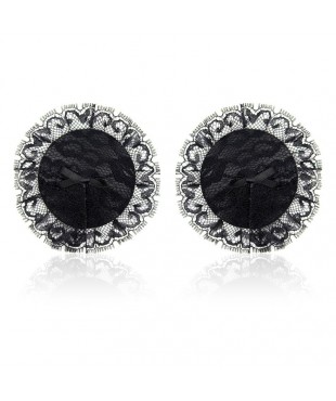 Pezoneras con Encaje Negro