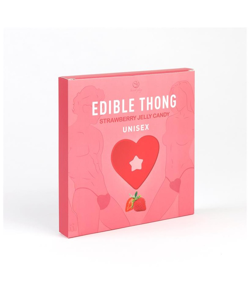 Tanga Comestible Unisex Fresa