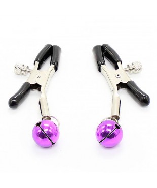 Pinzas para Pezones con Cascabel Púrpura
