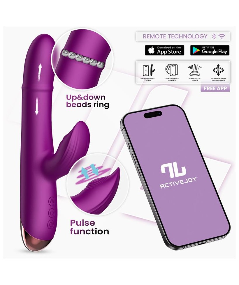 Sendel Vibrador con Anillo de Bolas Internas Up and Down y Pulsacion con App