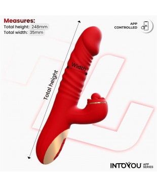 Ascen Vibrador con Thrusting y Waving y APP USB Magnetico