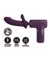 Dj Scholar Pistola de Masaje con Dildo Funcion Empuje Purpura