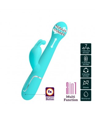 Vibrador con Thrusting y Bolas Rotatorias Dejon Azul