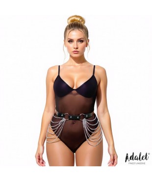 Nadine Cinturón Cuero Vegano con Cadenas Tall Única