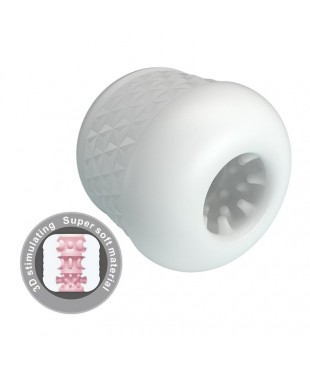 Crystle Masturbador Doble Entrada Blanco