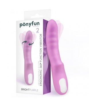 Brightpurple Vibrador y Rotador Doble Motor 360º USB Silicona