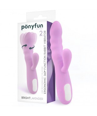 Brightlavender Vibrador y Rotador Doble Motor 360º USB Silicona