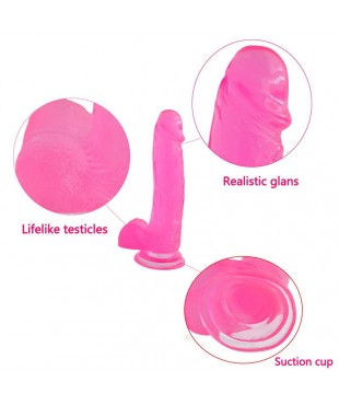 Dildo Jelly Studs 8 Rosa Dildo Jelly Studs 8 Rosa