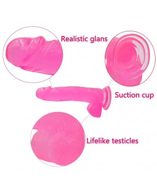 Dildo Jelly Studs 8 Rosa Dildo Jelly Studs 8 Rosa