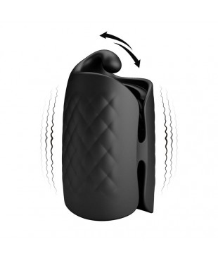 Black Glans Trainer Masturbador Manual con Vibracion