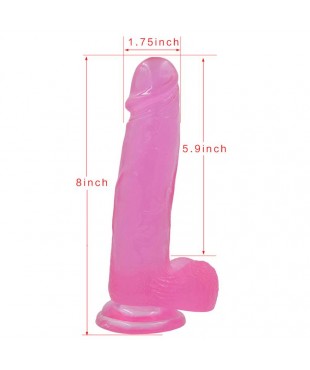 Dildo Jelly Studs 8 Rosa Dildo Jelly Studs 8 Rosa