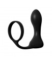 Anillo y Plug Anal con Vibracion Negro