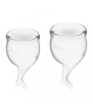 Copas Menstruales Feel Secure Transparent Pack de 2