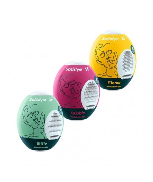Set 3 Huevos Masturbador Riffle, Bubble y Fierce
