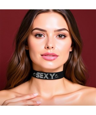 Collar Cuero Vegano Sexy Talla Única