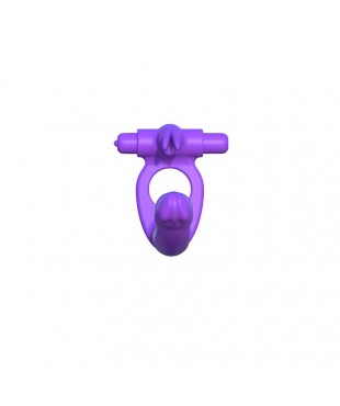 Fantasy C Ringz Anillo de Silicona de Doble Penetracion Rabbit Purpura