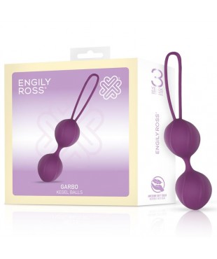 Garbo Bola Doble Kegel Silicona Púrpura