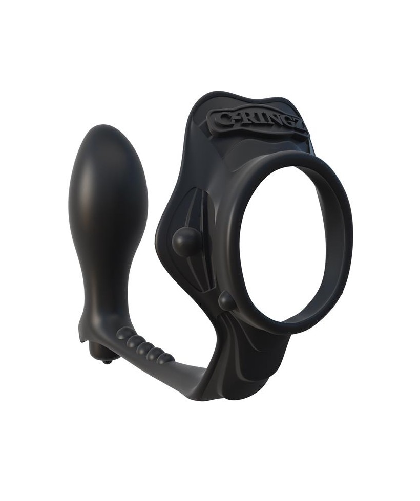 Fantasy C Ringz Anillo con Plug Anal Pesado Color Negro Fantasy C Ringz Anillo con Plug Anal Pesado Color Negro