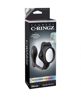 Fantasy C Ringz Anillo con Plug Anal Pesado Color Negro Fantasy C Ringz Anillo con Plug Anal Pesado Color Negro
