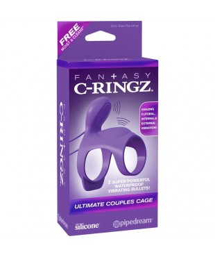 Fantasy C-Ringz Anillo Vibrador para Parejas Ultimate Cage Púrpura