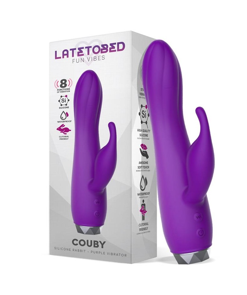 Couby Silicone Rabbit Purple Vibrator
