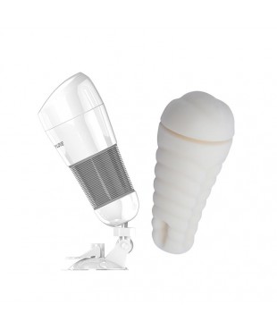 Masturbador con Vibración Hedy Blanco Vagina