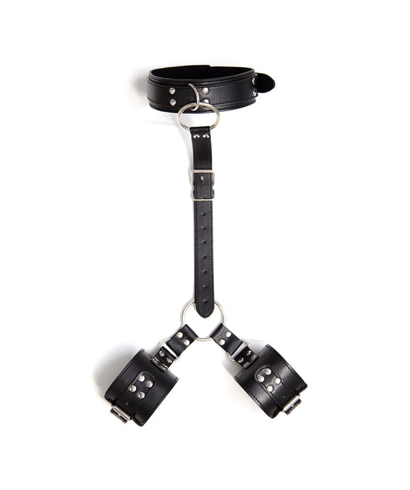 Collar con Restricciones Ajustable Negro