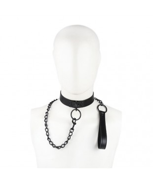 Collar con Correa Negro