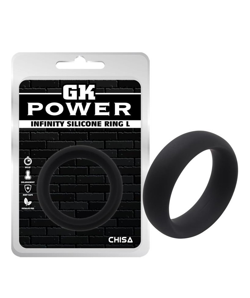 Anillo para el Pene Infinity Silicona L Negro