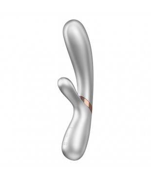 Hot Lover Vibrador Efecto Calor con APP Plata y Champagne