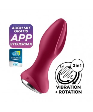 Rotator Plug 2+ Plug Anal con APP USB Fuchsia