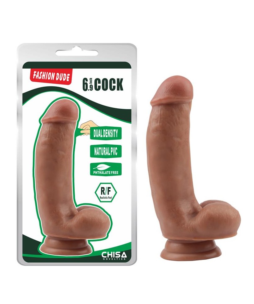 Dildo Dual Density Fashion Dude 69 Bronceado
