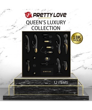 Luxury Set Queens 12 Juguetes Negro y Oro 18k