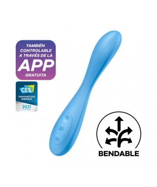 Vibrador G-Spot Flex 4 con APP Satisfyer Connect Azul