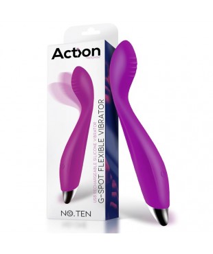 No. Ten Vibrador Hiper-Flexible Punto-G USB Magnético Silicona
