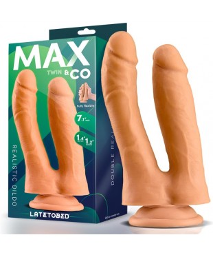Twin Dildo Doble Realista 7.1 Natural