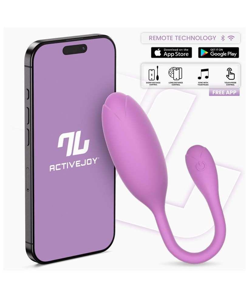 Logan Huevo Vibrador con APP Unibody Purpura