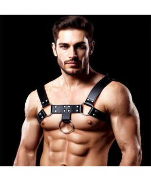 Domine Arnés Masculino para Bondage Cuero Vegano