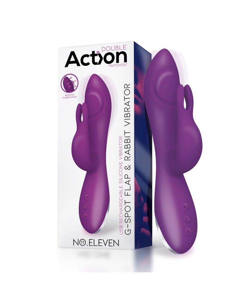 No Eleven Vibrador con Conejito Punto G y Fucion de Pulsacion USB Margnetico Silicona