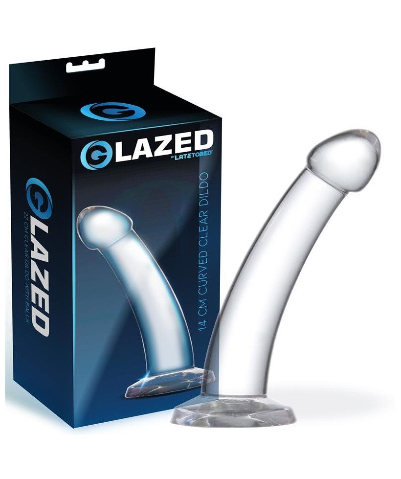 Dildo Curvado Material Cristalino 14 cm