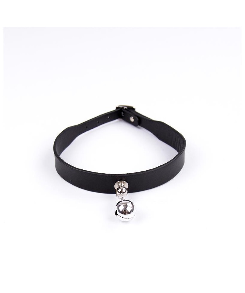Collar con Cascabel Ajustable 43 cm Negro