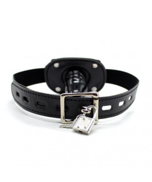 Mordaza con Candado Forma de Pene 5 cm Pequeño Negro